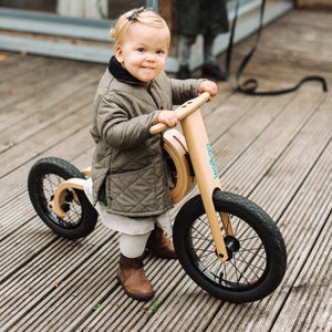Laufrad aus Holz,  Laufrad ab 1 - 6 Jahre, 12inch, first bike, 12 Zoll, perfekt für das erste Fahrraderlebnis