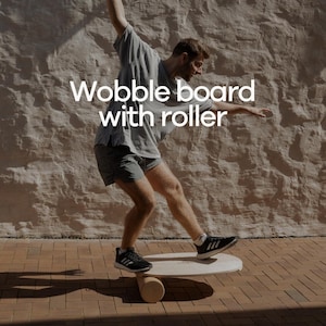 Board for balance, Wobble board, Balance trainer, Wobble Board with Roller, Surf balance board, Kids balance board