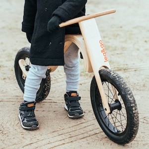Laufrad aus Holz,  Laufrad ab 1 - 6 Jahre, 12inch, first bike, 12 Zoll, perfekt für das erste Fahrraderlebnis