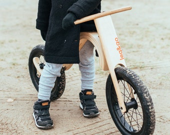 Laufrad aus Holz、Laufrad ab 1 - 6 Jahre、12 インチ、最初のバイク、12 Zoll、完璧なファーレーダーレブニス