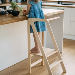 Kitchen tower, Toddler Tower, Learning Helper, Step Stool, Step Stool, Foldable, Super thin, Foldable Tower, Adjustable, Kitchen Help