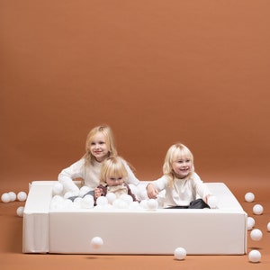 Kids ball pit, Soft play ball pit, White Ball pit, Baby ball pit, Kids ball pit, Soft Play Equipment, Open Ended Montessori Toy, Soft foam