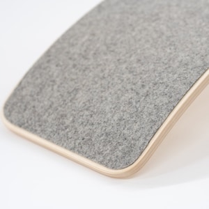 Balance board with Merino Wool FELT, Curvy board, Wooden curvy board, Activity board