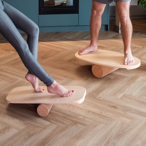 Wobble Board with Roller, Surf balance board, Kids balance board, Board for balance, Wobble board, Balance trainer, Family balancing toy