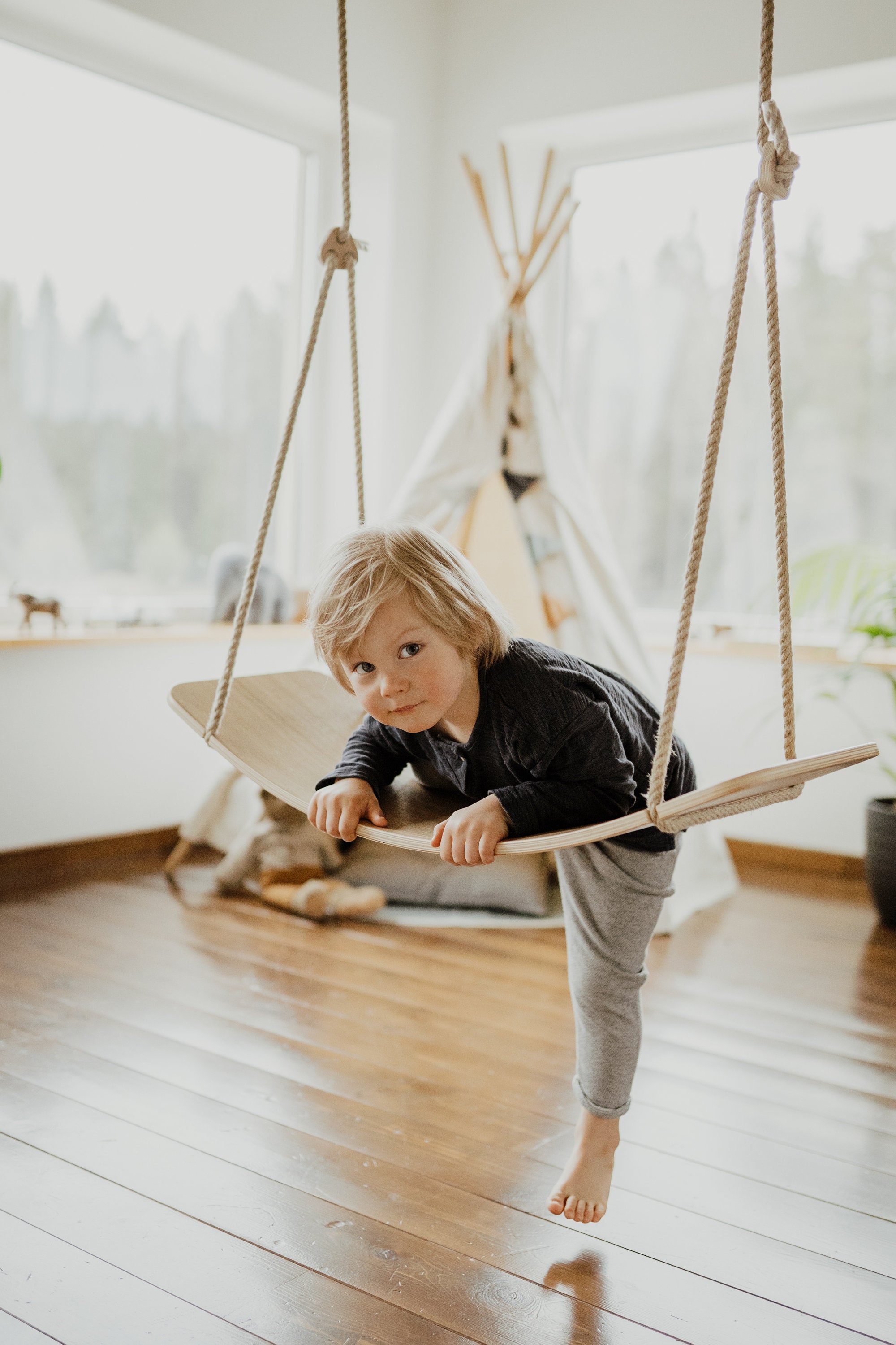 Balançoire d'équilibre Montessori ROKIT - Gris, Livraison Rapide