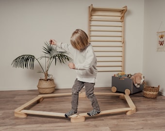 Balance Beam para niños y niños pequeños, Balance Path, Balance Beam Set, Balance Toy, Montessori, Gymnastic Beam