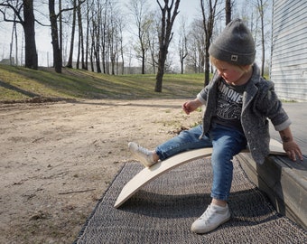 Balance board; Indoor; Wooden board; Wood board; Wobble Board