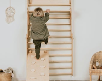 Triangle Climber Wall 2in1 and Ramp Set, Montessori Climbing Set