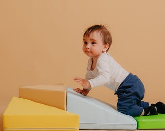Soft Play Blocks for Toddlers, Foam Climbing Blocks, Montessori Indoor Play Set | Kubo Blocks LUMO