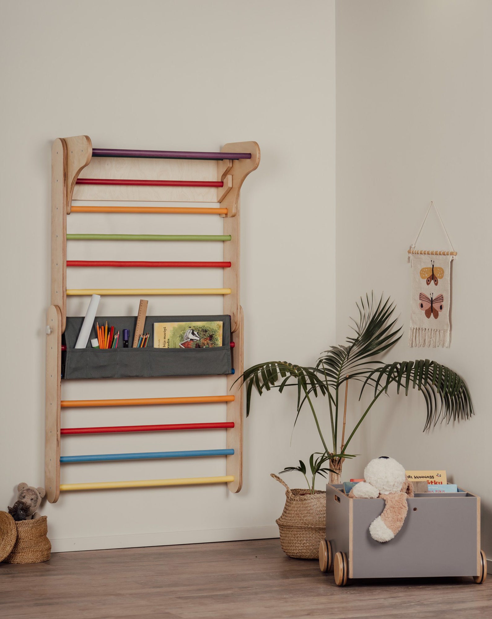 Montessori Storage Organizer for Triangle/swedish Wall 2in1 Etsy