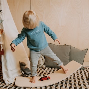 Balance board, Wood toy, Montessori toy, Rocking toy image 1