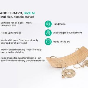 Balançoire, Balance board, Swing board, Swing Chair, Jouet en bois, Jouet Montessori, Jouet à bascule, Balançoire en bois, Balançoire intérieure, Balançoire extérieure, Schaukel image 8