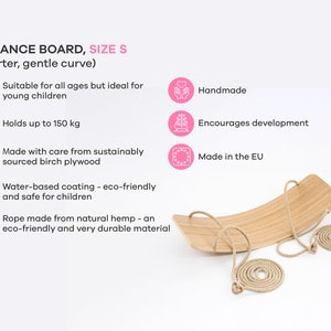 Balançoire, Balance board, Swing board, Swing Chair, Jouet en bois, Jouet Montessori, Jouet à bascule, Balançoire en bois, Balançoire intérieure, Balançoire extérieure, Schaukel image 7