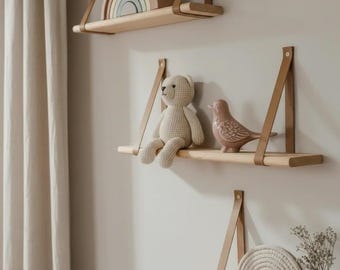 Nursery Shelves Wall Mounted, Floating kids bookshelf, nursery shelf decor