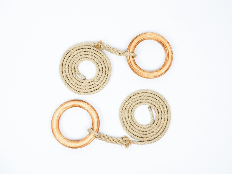 Gymnastic rings, Wooden rings, Rings with adjustable straps, Fitness rings, Exercise rings image 5