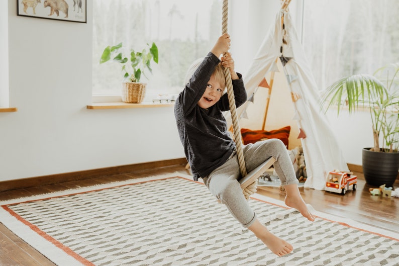 Indoor Rope Swing Round Swing Disc Swing Tree Swing Etsy