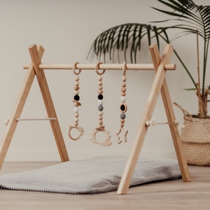 Baby Gym, Baby Gym Frame, Wooden Activity Arch, Activity Gym Frame, Wooden Play Gym, Baby Shower Gift