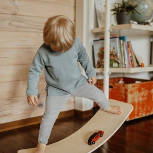 Balance board, Wood toy, Montessori toy, Rocking toy, Toddler toy, Wooden Toys image 2