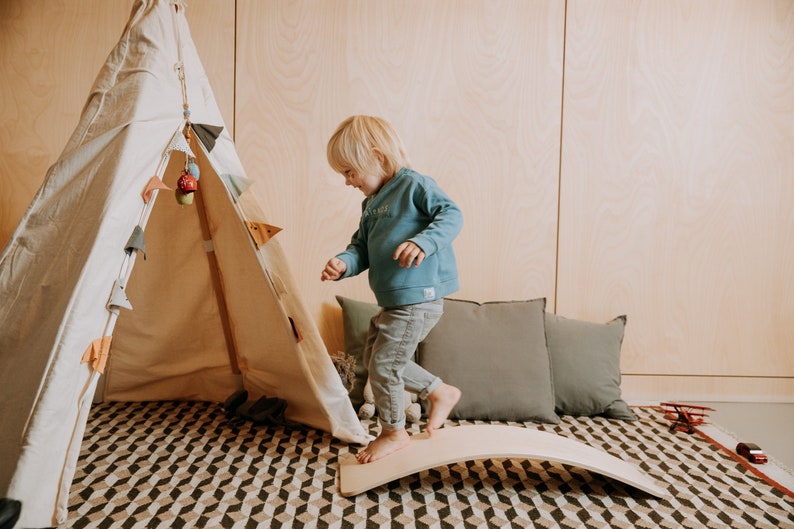 Balance board, Wood toy, Montessori toy, Rocking toy image 3