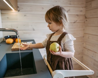 Tour d'assistance pliable, meubles Montessori, tour d'assistance, tour pliable, tour de cuisine pliable, tour pour tout-petits, jouets Montessori