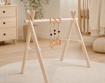 Baby Play Gym, Wooden Activity Arch Frame, Baby Shower Gift