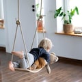 Indoor Swing Balance board, Montessori Wood Rocking toy product logo