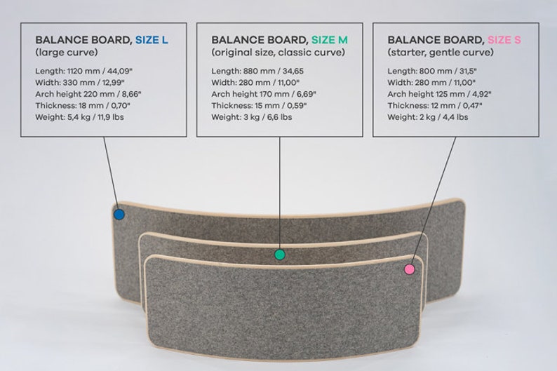 Wooden Balance Board with Eco Merino Wool FELT image 7