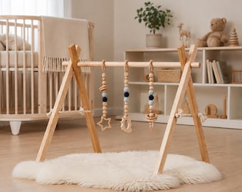 Wooden Baby Gym, Montessori play gym arch