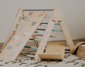 Climbing triangle and Climbing Wall 2in1, Climbing Triangle, Montessori Climber, Wooble Board, Wooden
