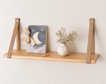 Floating nursery shelves, Wall wooden shelf for kids room