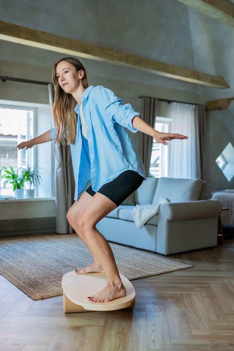Wobble Balance Board With Roller, Surf Balance Cork Board - Etsy Australia