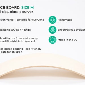 Wooden Montessori Balance Board, Waldorf, Curvy Board, Rocker Board, Balancing Toy, Rocking Toy, Kids Wooden Toy image 8