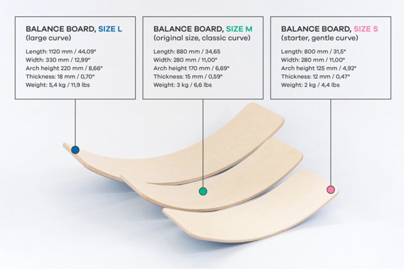 Montessori Toy, Natural Wooden Balance Board for Kids & Toddlers, Wood Wobble Toy for Practicing The Sense of Balance, Yoga Curvy Board image 7
