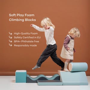 Toddler Climbing Toys Indoor, 8-Piece Colourful Foam Climbing
