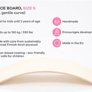 Wooden Montessori Balance Board, Waldorf, Curvy Board, Rocker Board, Balancing Toy, Rocking Toy, Kids Wooden Toy image 9