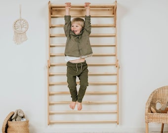 Climbing Triangle & Climber (Swedish) Wall set with ramp