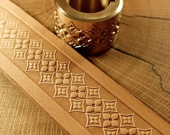 Brass Leather Embossing Roller: Medieval Pattern #01, 26mm Width