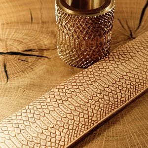 Brass Snake Skin Embossing Roller: Leather Craft Tool (28mm or 42mm) image 7