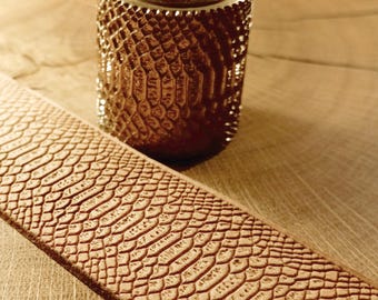 Rullo in ottone per goffratura effetto pelle di serpente: strumento per la lavorazione della pelle (28 mm o 42 mm)