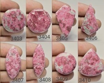 Thulite cabochon, cabochon thulite rose, s’il vous plaît choisir d’en haut ...