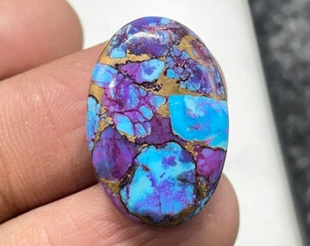 Spiny Oyster Purple Mohave Turquoise Cabochon, Beautiful Cabochon 13 cts 23x16x4 mm #6978