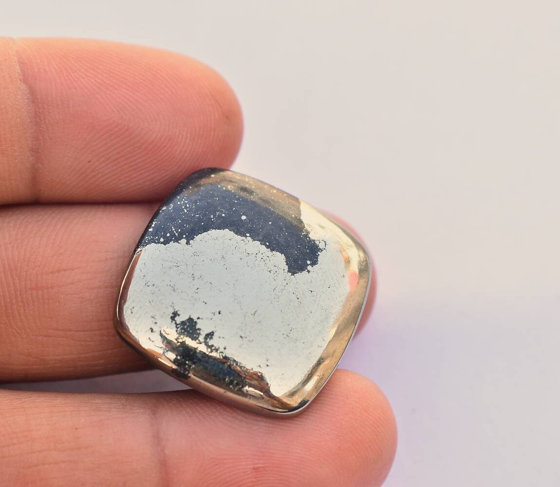 38 CTS Apache Pyrite Apache Gold #4436 MM Oval Cabochon Beautiful Pyrite Cabochon 30x21x5