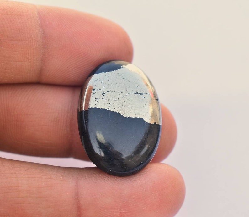 38 CTS Apache Pyrite Apache Gold #4436 MM Oval Cabochon Beautiful Pyrite Cabochon 30x21x5
