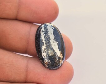 38 CTS Apache Pyrite Apache Gold #4436 MM Oval Cabochon Beautiful Pyrite Cabochon 30x21x5