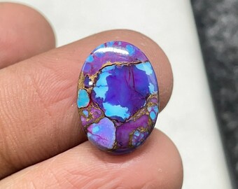 Spiny Oyster Purple Mohave Turquoise Cabochon, Beautiful Cabochon 6 cts 16x12x3 mm #6979