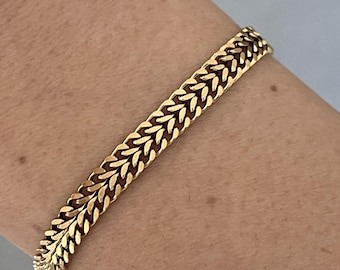18k gold filled bracelet, gold chain bracelet for women, stacking bracelet