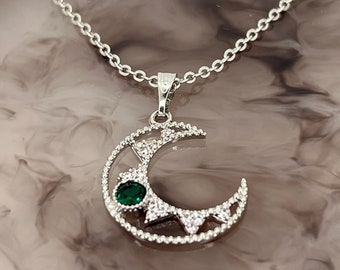 4 Crescent Moon Charms Silver Tone SC7535