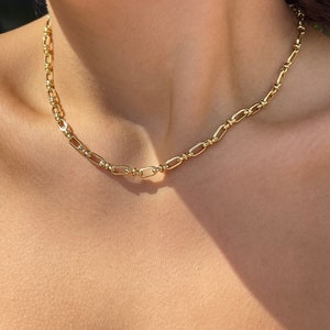 18K Gold filled Necklace, Non tarnish chain necklace, gold chain necklace for women, gold filled jewellery image 5