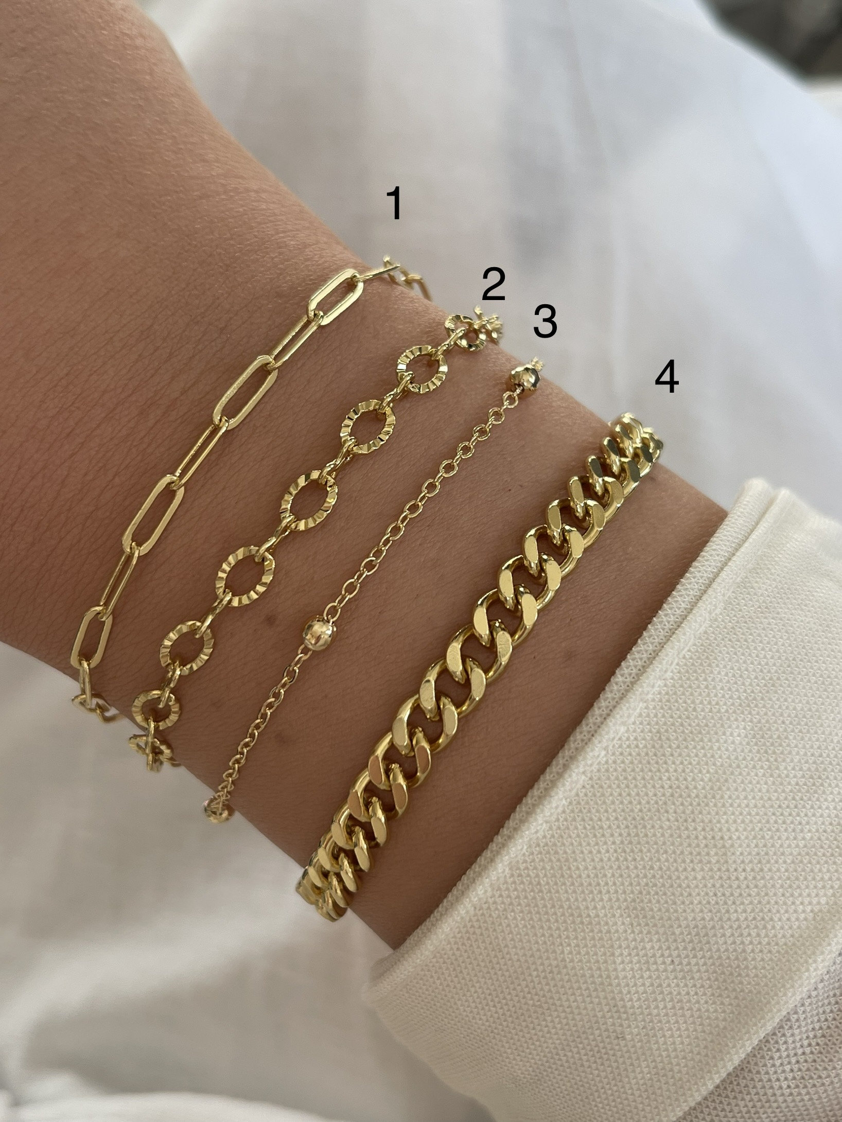 Gold Beaded Bracelet - Dainty Gold Bracelet - Gold Filled Bracelet -  Stacking Bracelet - Gift f…