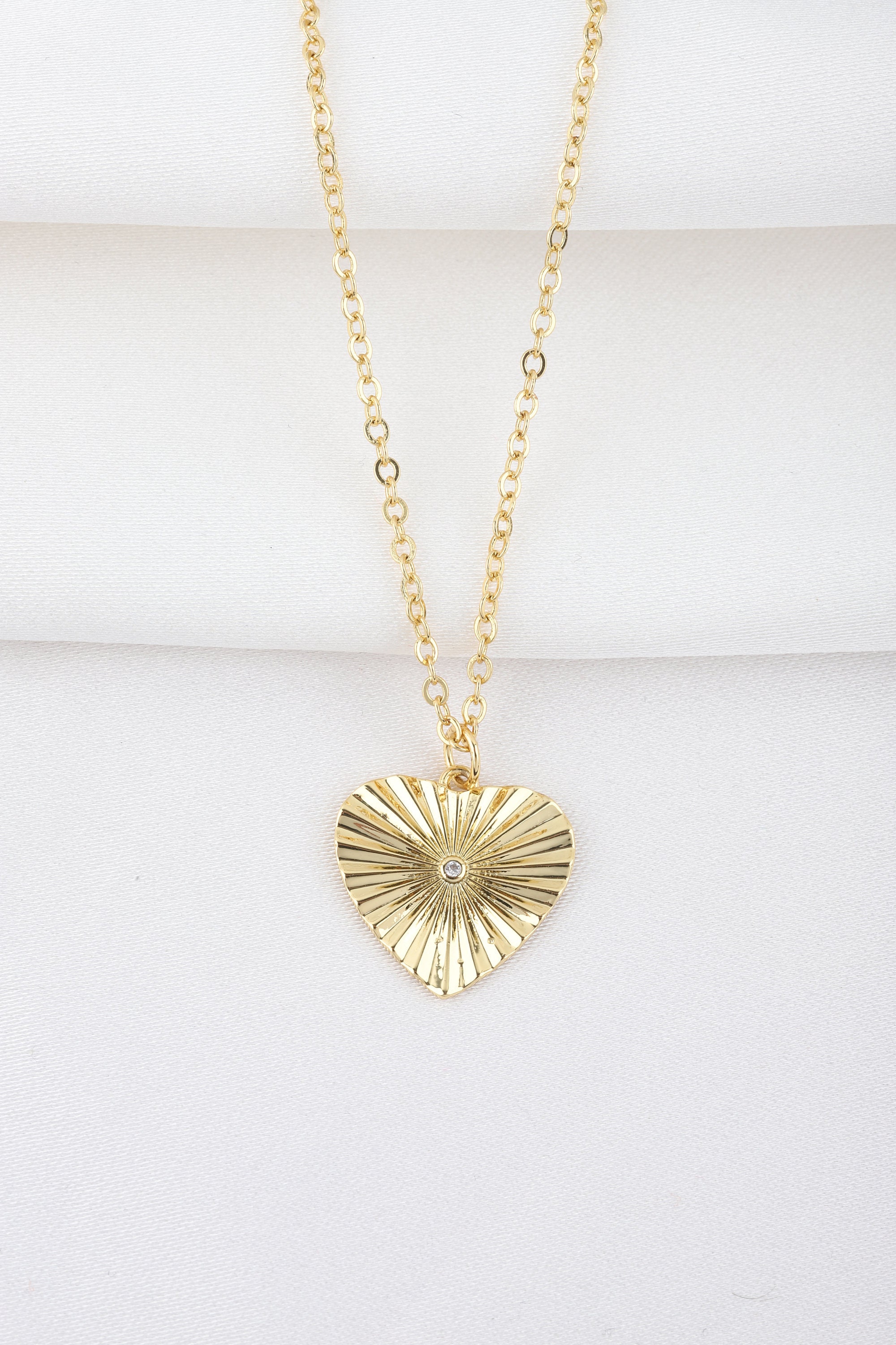 【SOFT SEOUL】 soft heart necklace gold Gold Heart Necklace, Gold Filled Sunburst Pendant Necklace